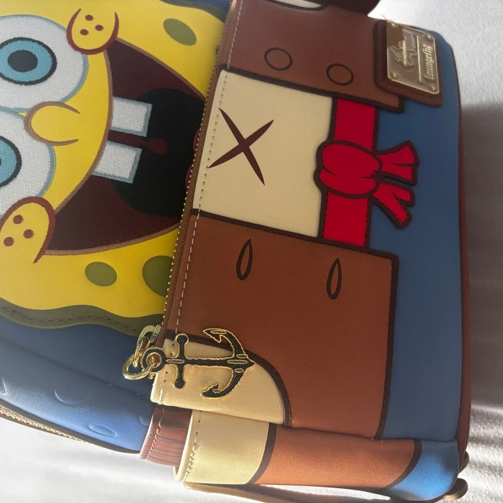 Loungefly SpongeBob SquarePants Pirate Cosplay Mini Backpack Yellow Blue NEW